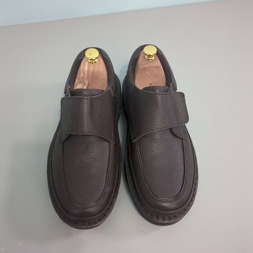 Propet Men's Scandia Strap Shoe Size 9 M5015 Dark Brown Grain